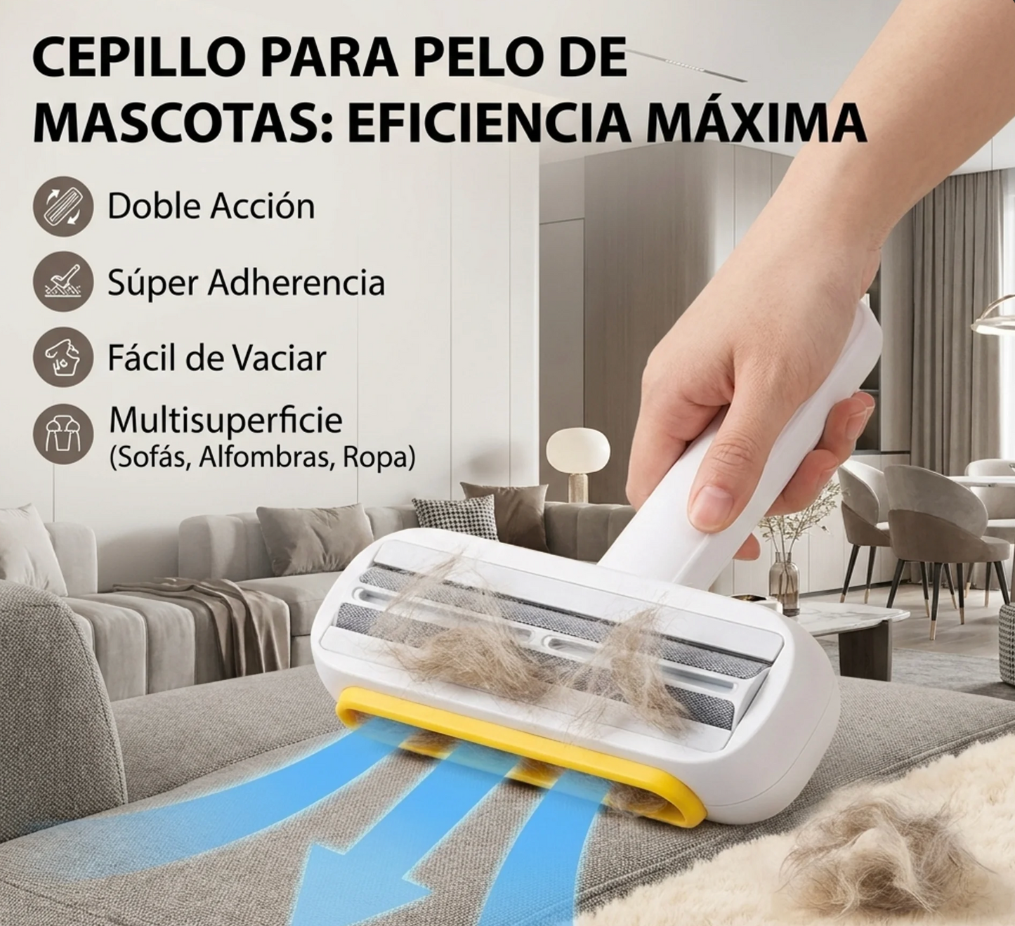 FURVIO FurAway Quitapelos Reutilizable para Mascotas
